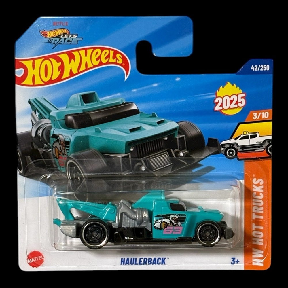 [4/$25] 2025 HOT WHEELS HAULERBACK TEAL HW HOT TRUCKS #3/10 #42/250 - SHORT CARD